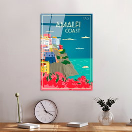 Wallity Cuadro Decorativo de Vidrio Templado Multicolor 30 x 45 cm